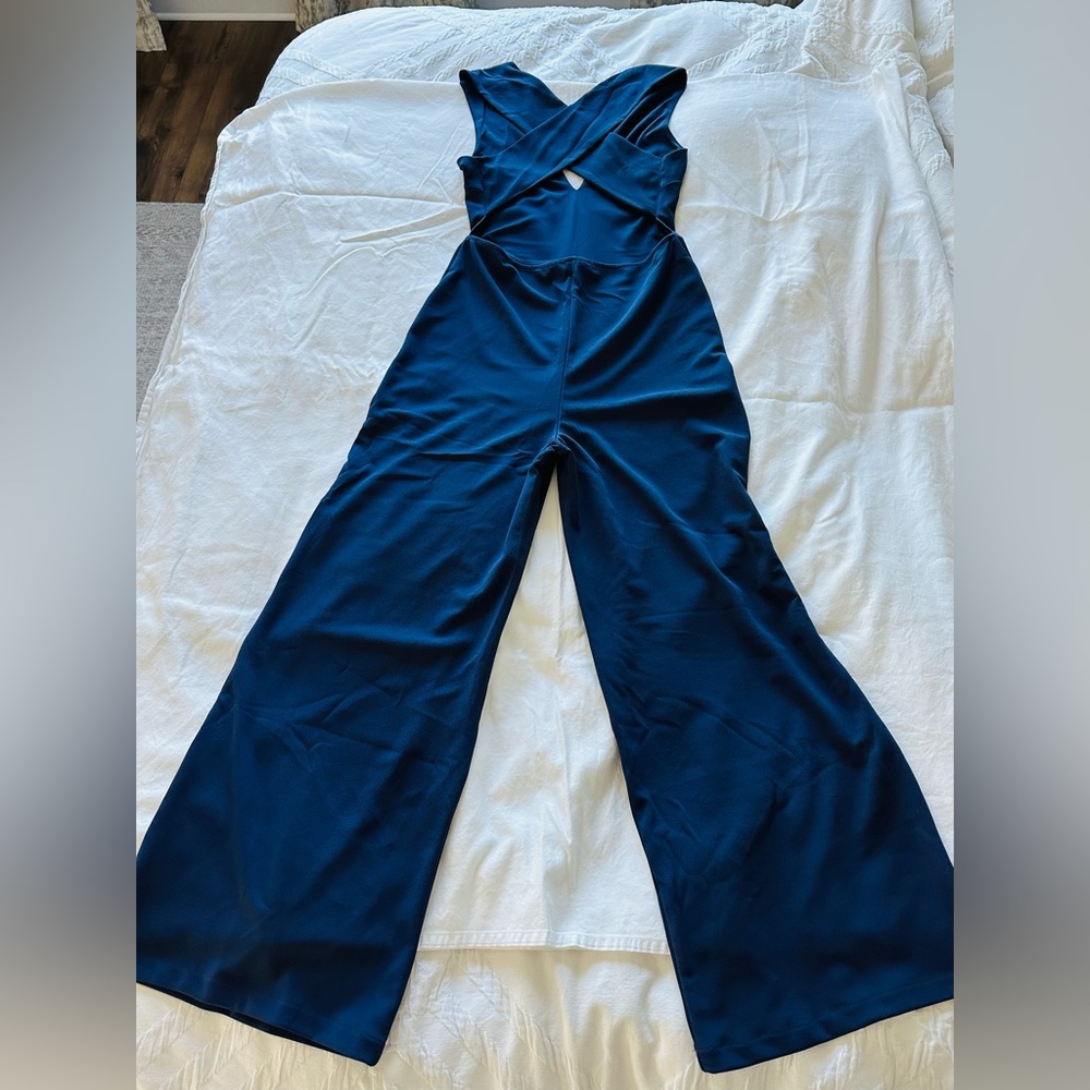 Lulu's Deep Blue Jumpsuit - Picture 3 of 5